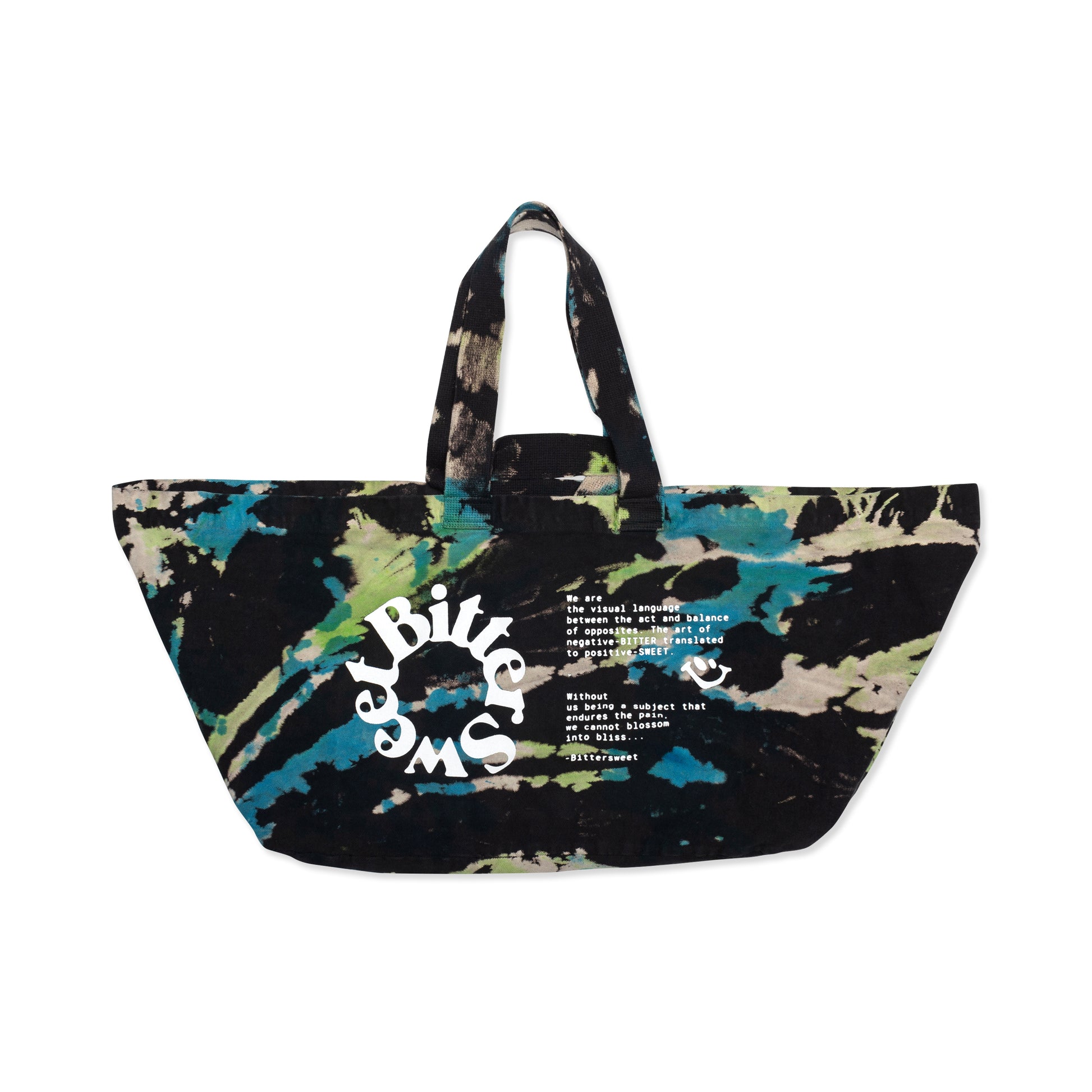 Outbreak Oversized Tote Bag - Dark Tie Dye - Bittersweet